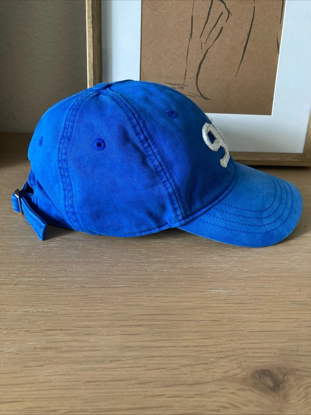Y2K Abercrombie & Fitch Royal Blue Baseball Cap with White Logo